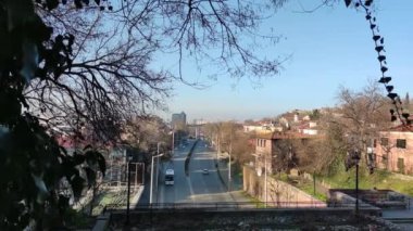 PLOVDIV, BULGARIA - 22 Şubat 2021: Bulgaristan 'ın Filibe kentinin şaşırtıcı Panoraması 