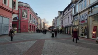 PLOVDIV, BULGARIA - 22 Şubat 2021: Bulgaristan 'ın Filibe kentinin şaşırtıcı Panoraması 