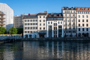 GENEVA, SWitzERLAND - 18 Haziran 2023: İsviçre 'nin Cenevre kentinin şaşırtıcı Panoraması