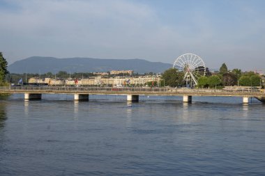 GENEVA, SWitzERLAND - 18 Haziran 2023: İsviçre 'nin Cenevre kentinin şaşırtıcı Panoraması