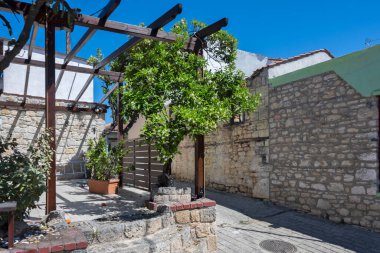 Afytos, Kassandra, Chalkidiki, Orta Makedonya ve Yunanistan 'ın Tarihi Kenti Panorama