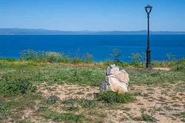 stock image Panorama of the Historical town of Afytos, Kassandra, Chalkidiki, Central Macedonia, Greece