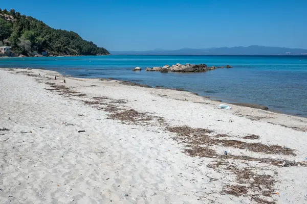 Afytos, Kassandra, Chalkidiki, Orta Makedonya ve Yunanistan 'ın Tarihi Kenti Panorama