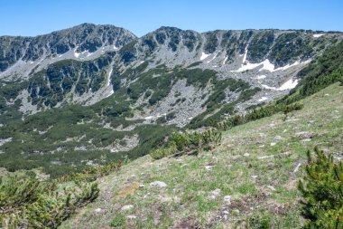Bulgaristan 'ın Granchar Gölü yakınlarındaki Rila Dağı' nın İnanılmaz Yaz Manzarası