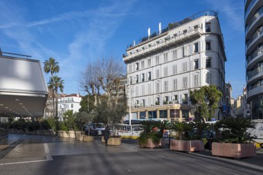 CANNES, FRANCE - 29 Ocak 2024: Cannes, Provence Alpes-Cote d 'Azur, Fransa