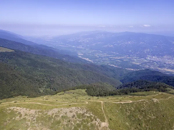 stock image Aerial Summer view of Belasitsa Mountain around Kongur peak, Blagoevgrad Region, Bulgaria