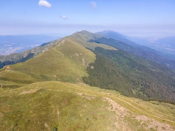 stock image Aerial Summer view of Belasitsa Mountain around Kongur peak, Blagoevgrad Region, Bulgaria