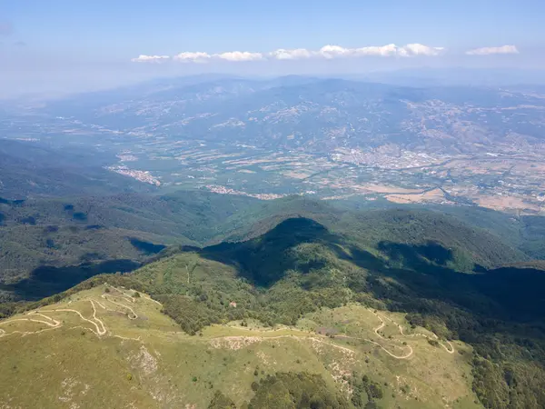 stock image Aerial Summer view of Belasitsa Mountain around Kongur peak, Blagoevgrad Region, Bulgaria