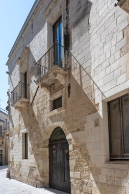 İtalya 'nın Apulia Bölgesi' ndeki Eski Lecce kasabasının muhteşem manzarası.