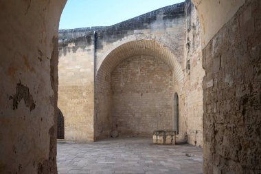 İtalya 'nın Apulia Bölgesi' ndeki Eski Lecce kasabasının muhteşem manzarası.