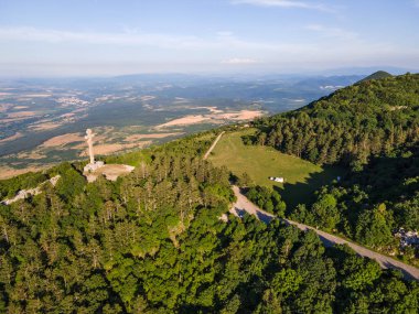 Amazing Aerial view of Balkan Mountains near Okolchitsa peak, Bulgaria clipart