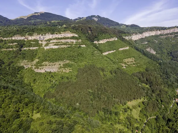 stock image Amazing Aerial view of Iskar gorge near village of Bov, Balkan Mountains, Bulgaria