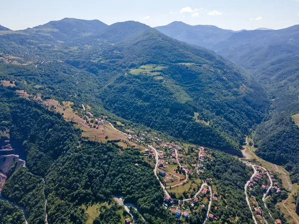 stock image Amazing Aerial view of Iskar gorge near village of Bov, Balkan Mountains, Bulgaria