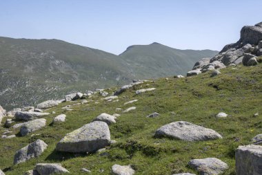 Bulgaristan 'ın Kalin zirvesi yakınlarındaki Rila Dağı' nın şaşırtıcı manzarası