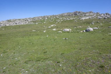 Bulgaristan 'ın Kalin zirvesi yakınlarındaki Rila Dağı' nın şaşırtıcı manzarası