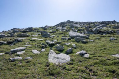 Bulgaristan 'ın Kalin zirvesi yakınlarındaki Rila Dağı' nın şaşırtıcı manzarası