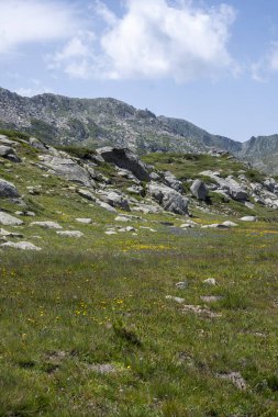 Bulgaristan 'ın Kalin zirvesi yakınlarındaki Rila Dağı' nın şaşırtıcı manzarası