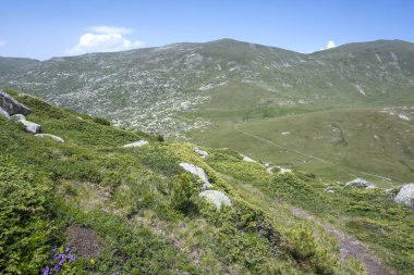 Bulgaristan 'ın Kalin zirvesi yakınlarındaki Rila Dağı' nın şaşırtıcı manzarası