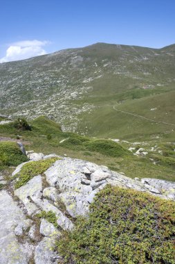 Bulgaristan 'ın Kalin zirvesi yakınlarındaki Rila Dağı' nın şaşırtıcı manzarası