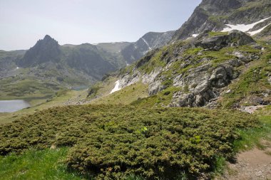 Bulgaristan 'ın Yedi Rila Gölü yakınlarındaki Rila Dağı' nın muhteşem manzarası