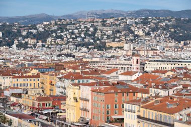 Nice, Provence Alpes-Cote d 'Azur, Fransa' nın Muhteşem Panoraması