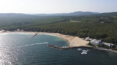 Bulgaristan 'ın Burgaz Bölgesi, Perla plajının şaşırtıcı hava manzarası 