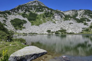 Bulgaristan 'ın Muratovo Gölü etrafındaki Pirin Dağı' nın şaşırtıcı yaz manzarası