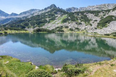 Bulgaristan 'ın Muratovo Gölü etrafındaki Pirin Dağı' nın şaşırtıcı yaz manzarası