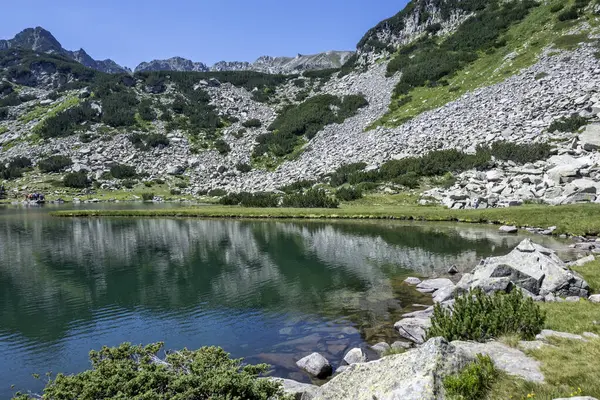 stock image Amazing Summer view of Pirin Mountain around Muratovo Lake, Bulgaria