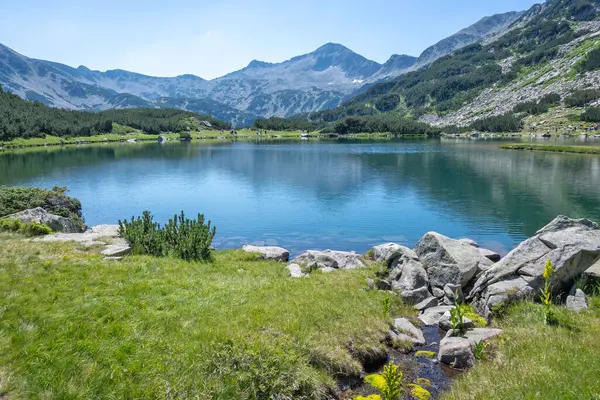 stock image Amazing Summer view of Pirin Mountain around Muratovo Lake, Bulgaria