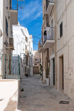 İtalya 'nın Apulia Bölgesi, Monopoli şehrinin muhteşem manzarası