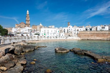 İtalya 'nın Apulia Bölgesi, Monopoli şehrinin muhteşem manzarası