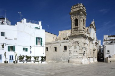 İtalya 'nın Apulia Bölgesi, Monopoli şehrinin muhteşem manzarası