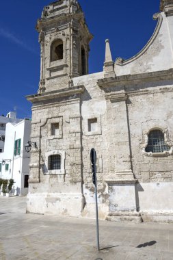 İtalya 'nın Apulia Bölgesi, Monopoli şehrinin muhteşem manzarası