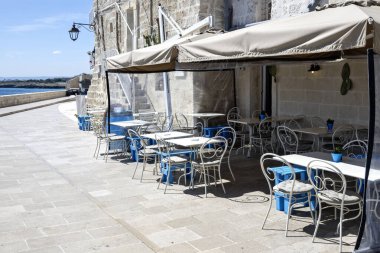 İtalya 'nın Apulia Bölgesi, Monopoli şehrinin muhteşem manzarası