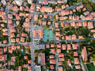 Bulgaristan 'ın Petrich, Blagoevgrad bölgesinin hava manzarası