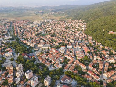 Bulgaristan 'ın Petrich, Blagoevgrad bölgesinin hava manzarası