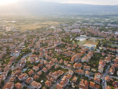 Bulgaristan 'ın Petrich, Blagoevgrad bölgesinin hava manzarası