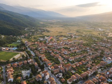 Bulgaristan 'ın Petrich, Blagoevgrad bölgesinin hava manzarası