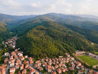 Bulgaristan 'ın Petrich, Blagoevgrad bölgesinin hava manzarası