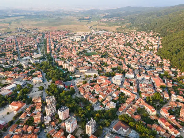 Bulgaristan 'ın Petrich, Blagoevgrad bölgesinin hava manzarası