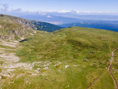 Yedi Rila Gölünün havadan görünüşü, Rila Dağı, Bulgaristan