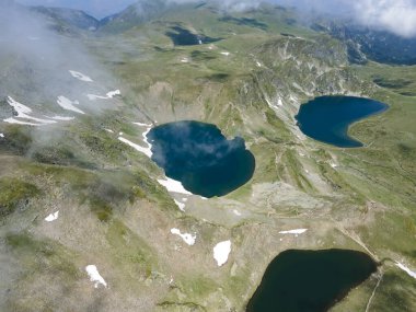 Yedi Rila Gölünün havadan görünüşü, Rila Dağı, Bulgaristan