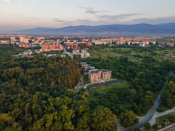 stock image Aerial sunset view of Rowing Venue in city of Plovdiv, Bulgaria