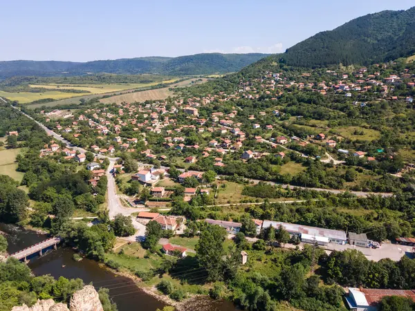 stock image Aerial view of Iskar River Gorge near Lyutibrod, Balkan Mountains, Bulgaria