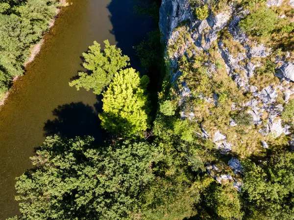 stock image Aerial view of Iskar River Gorge near Lyutibrod, Balkan Mountains, Bulgaria