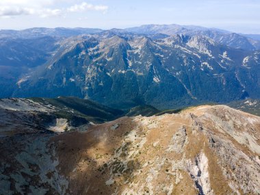 Aerial view of Rila mountain near Musala peak, Bulgaria clipart