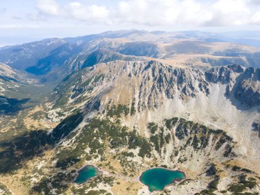 Aerial view of Rila mountain near Musala peak, Bulgaria clipart