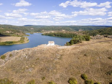 Bulgaristan 'ın Pernik Bölgesi, Pchelina Reservoir havadan görüşü