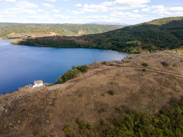 stock image Aerial view of Pchelina Reservoir, Pernik Region, Bulgaria